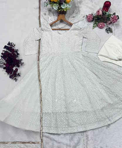 Royal Anarkali Dress with Embroidery Work