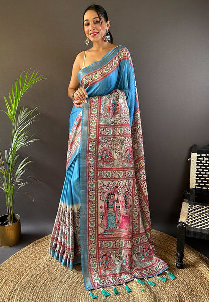 TUSSAR MADHUBANI SUPER HIT PRINTED SAREE COLLECTIONS