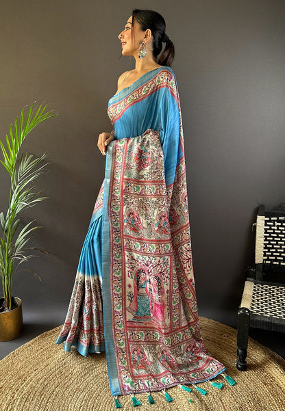 TUSSAR MADHUBANI SUPER HIT PRINTED SAREE COLLECTIONS