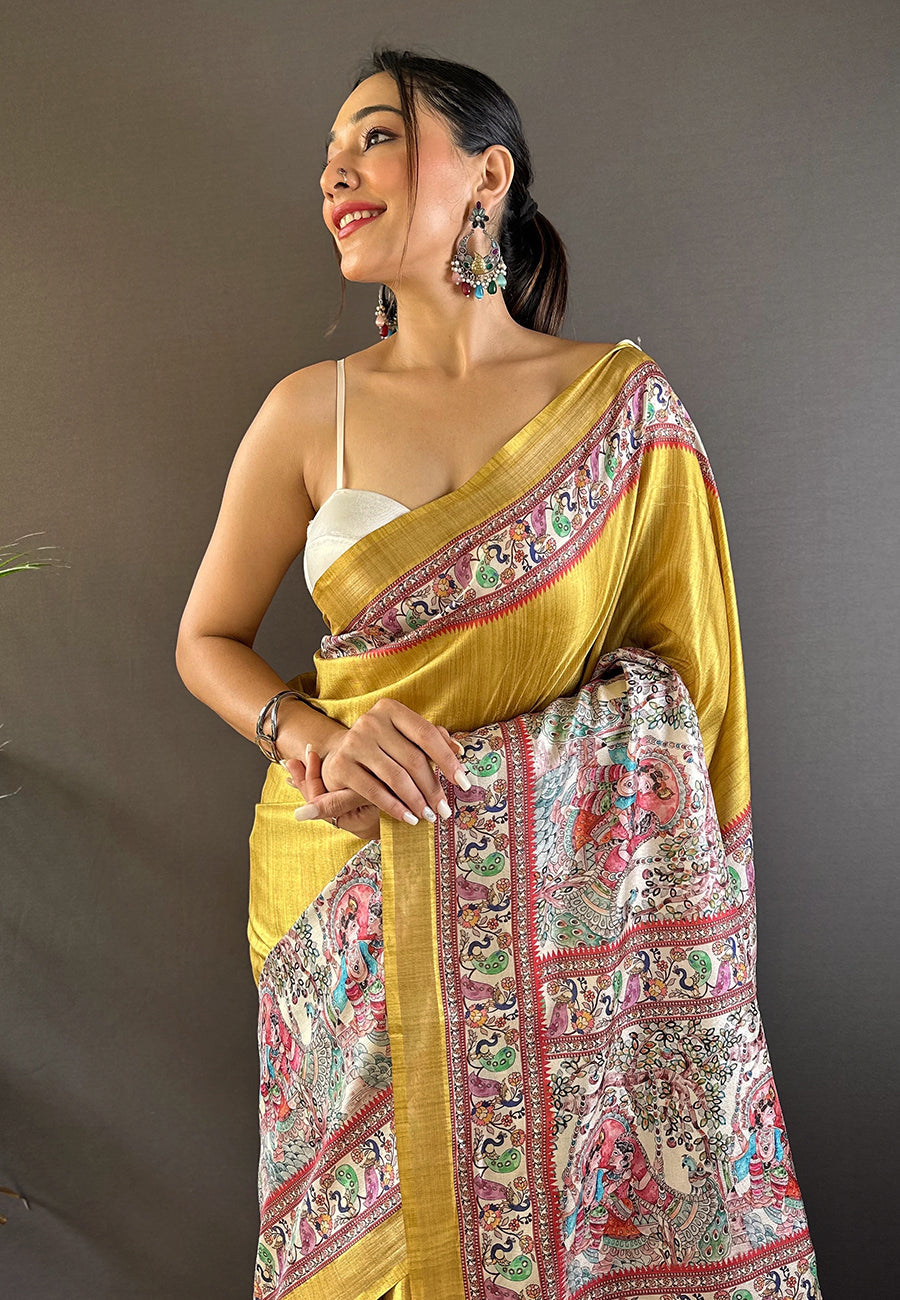 TUSSAR MADHUBANI SUPER HIT PRINTED SAREE COLLECTIONS