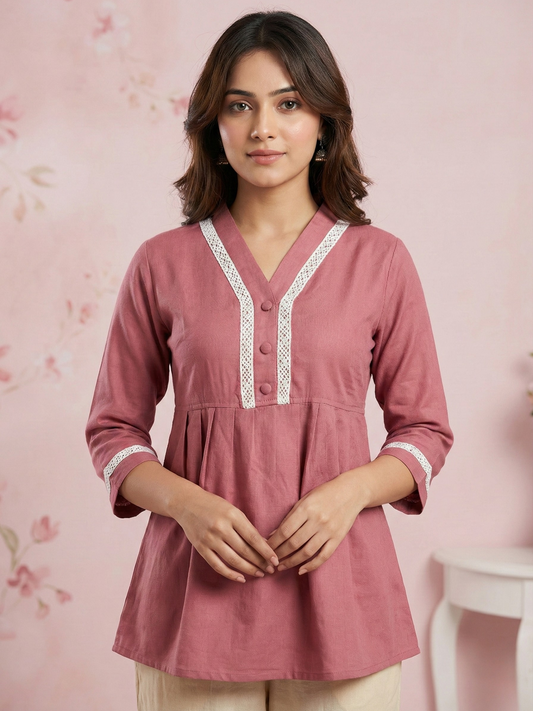 Women Cotton Rayon Ethnic Kurti for Daily & Festive Wear