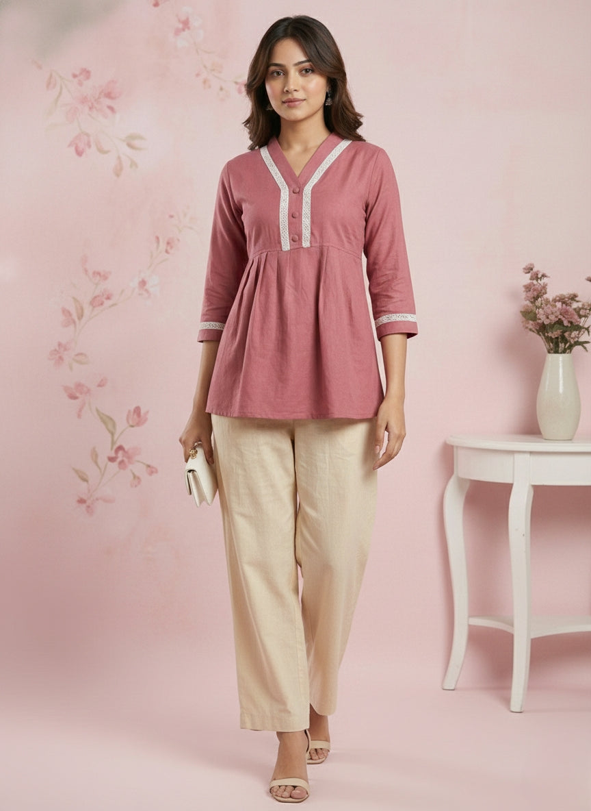 Women Cotton Rayon Ethnic Kurti for Daily & Festive Wear