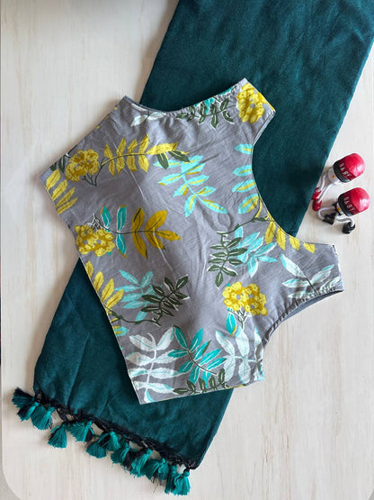 Elegant Khadi Cotton Saree with Stitched Blouse – Timeless Comfort & Style