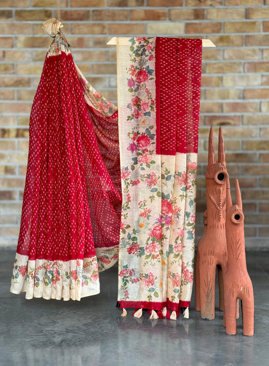 Linen Cotton Saree – A Perfect Blend of Elegance & Comfort
