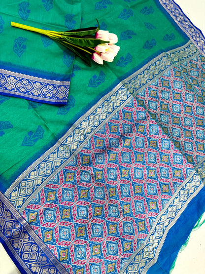 A Beautiful Traditional & Rich Heavy Patola Pallu Saree