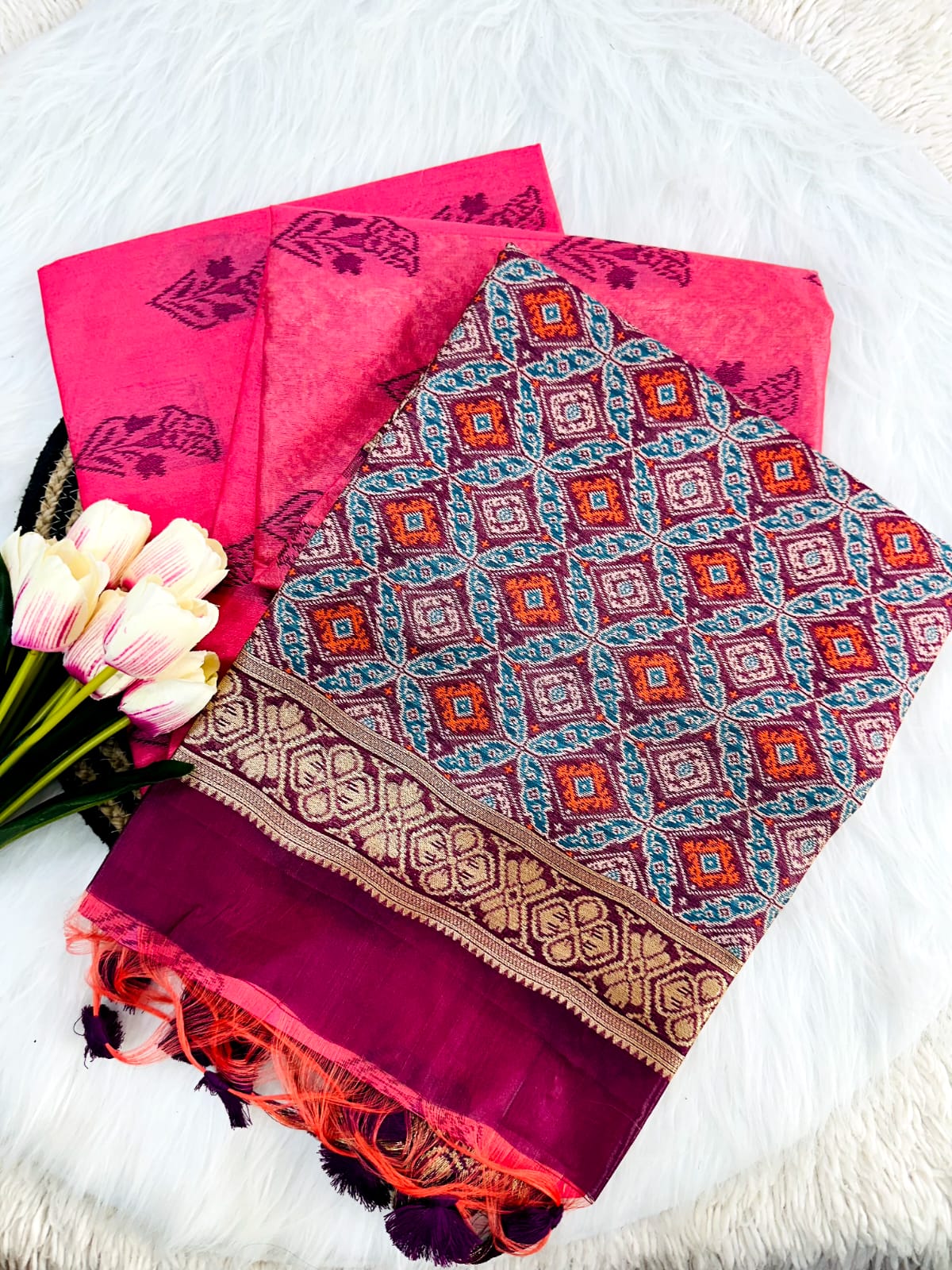 A Beautiful Traditional & Rich Heavy Patola Pallu Saree