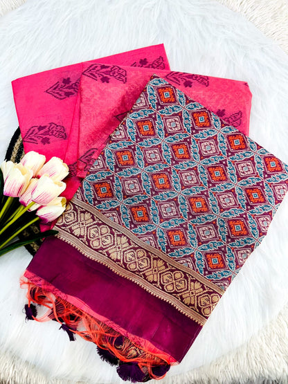 A Beautiful Traditional & Rich Heavy Patola Pallu Saree