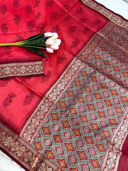 A Beautiful Traditional & Rich Heavy Patola Pallu Saree