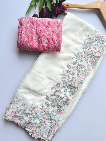 NEW PARTY WEAR Elegant Tabric Silk Saree