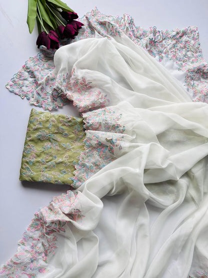 NEW PARTY WEAR Elegant Tabric Silk Saree