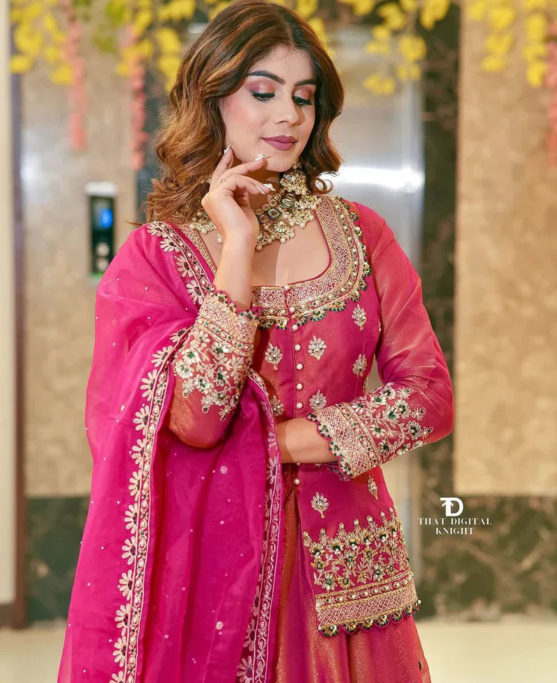 Luxurious Ethnic Sharara Suit Set