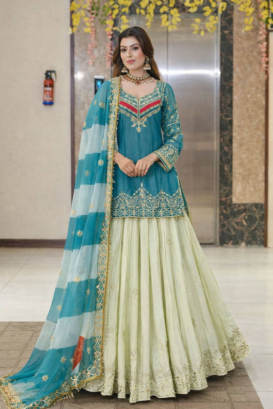 New Arrival Premium Ethnic Kurti with Lehenga & Dupatta