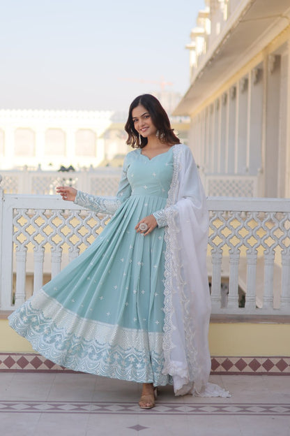 New Latest Aliya Cut Anarkali Suit Set