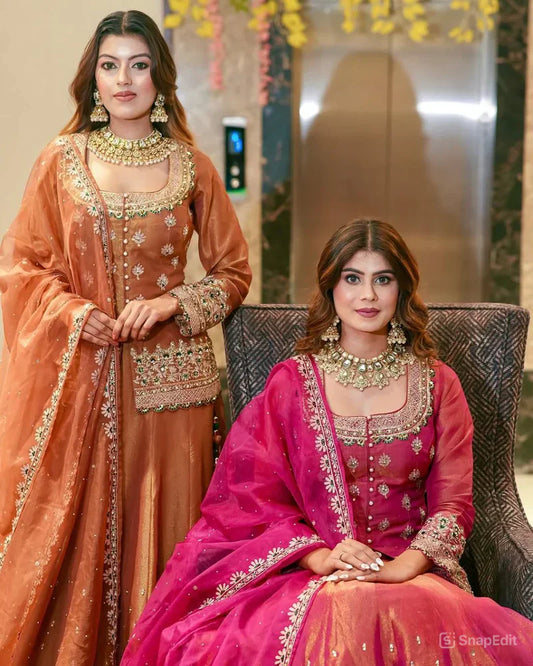 Luxurious Ethnic Sharara Suit Set